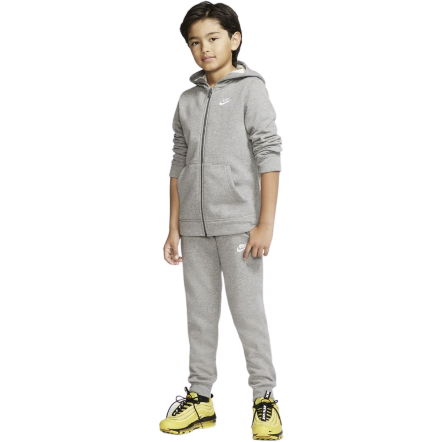 Nike Sportswear Survêtement Enfants Gris Blanc 