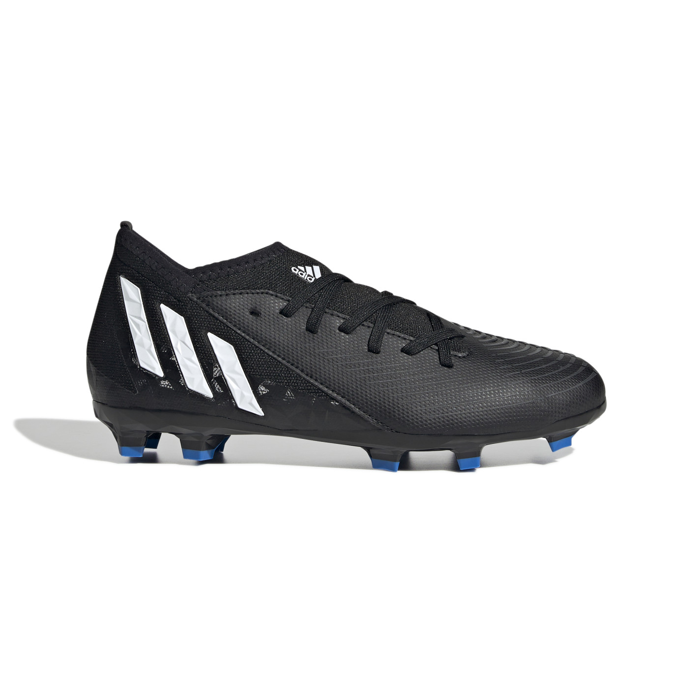 adidas Predator Edge.3 Gazon Naturel Chaussures de Foot (FG) Enfants Noir Blanc