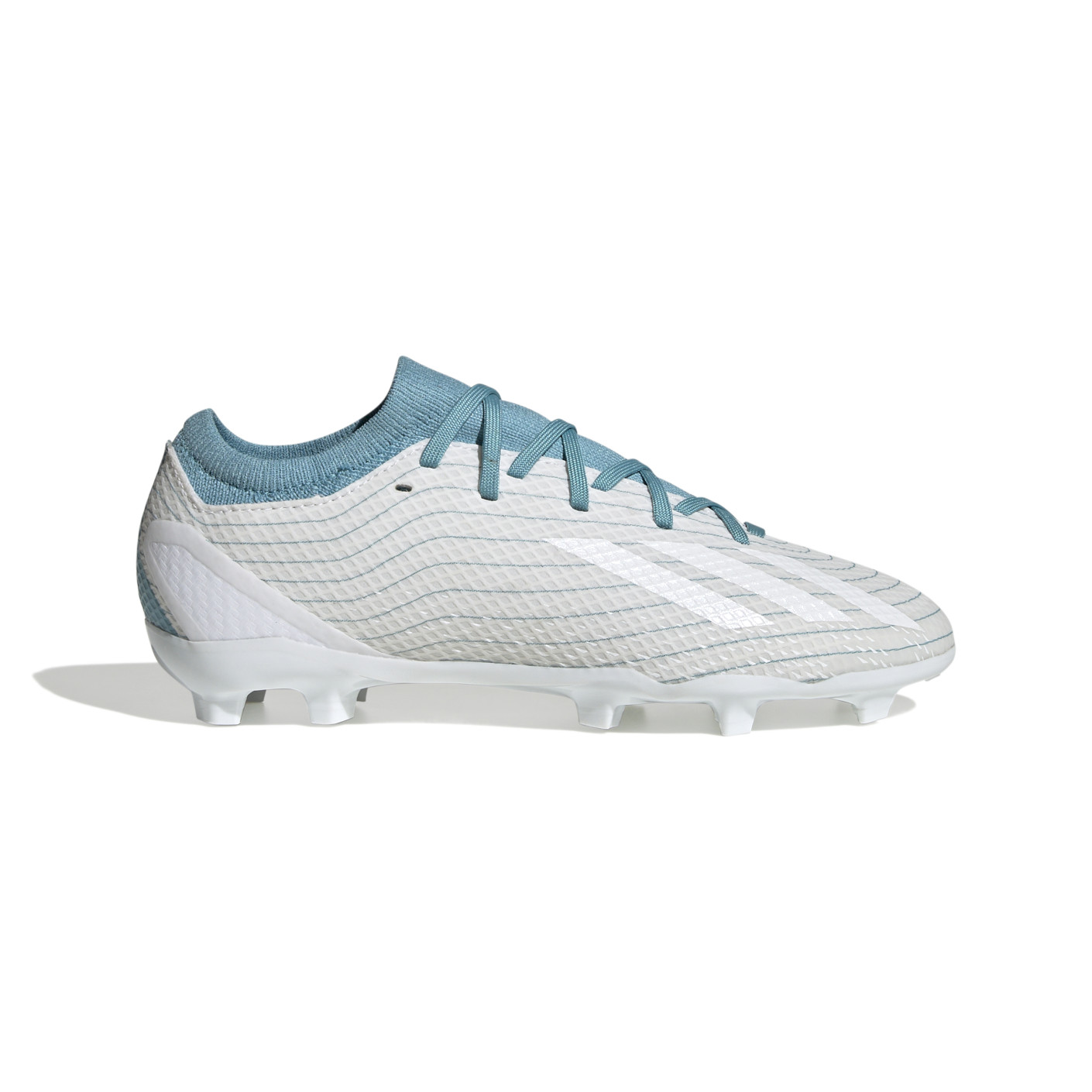 adidas X Speedportal.3 Parley Gazon Naturel Chaussures de Foot (FG) Enfants Blanc Bleu Clair