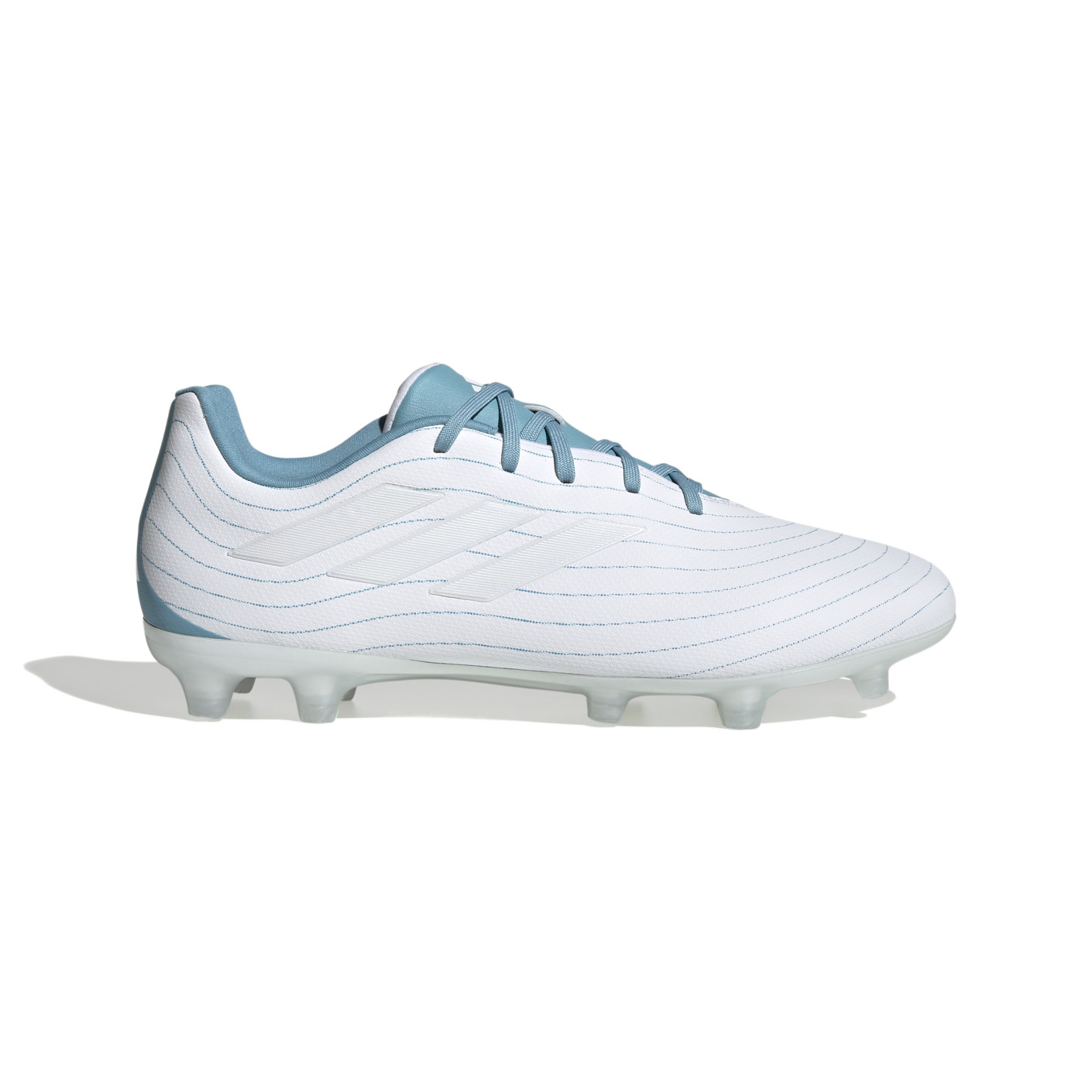 adidas Copa Pure.3 Parley Gazon Naturel Chaussures de Foot (FG) Blanc Bleu Clair