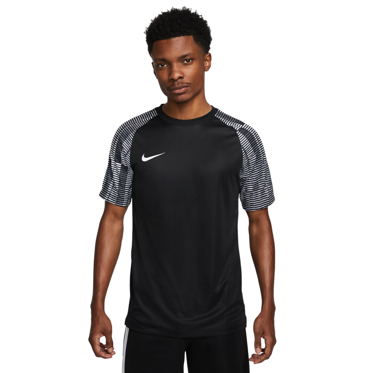 Chemise d'entraînement Nike Dri-Fit Academy, noir et blanc