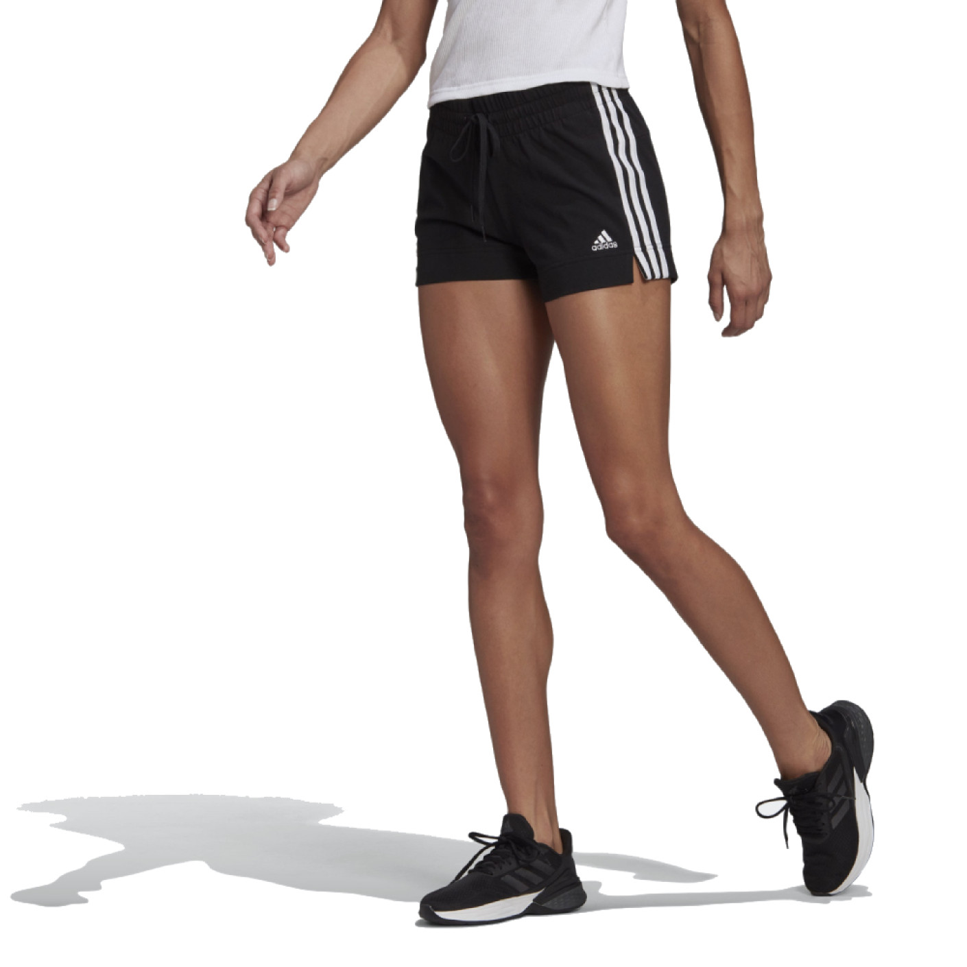 Adidas Essentials Slim 3-Stripes Short Femme Noir