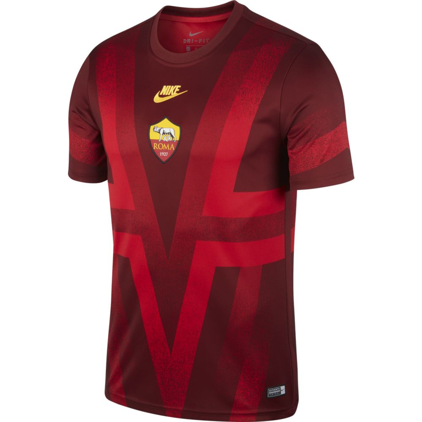 Nike AS Roma Trainingsshirt 2019-2020 Rood Donkerrood