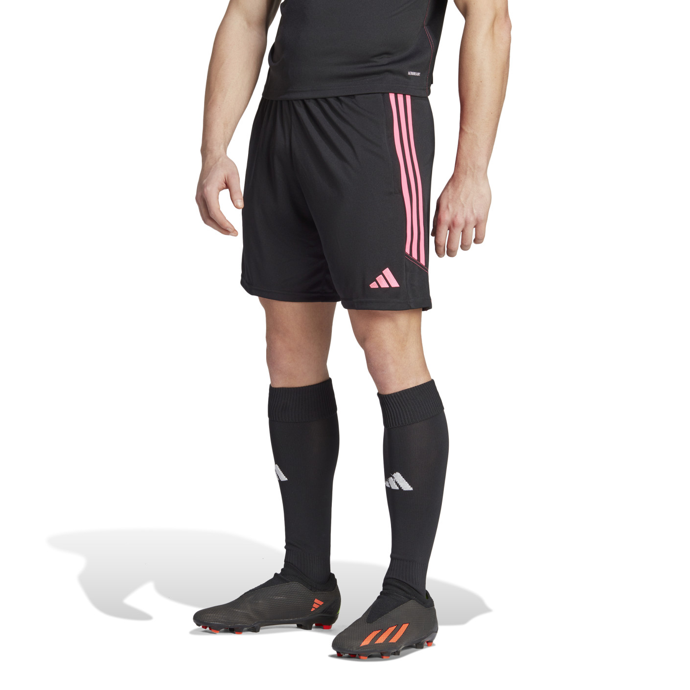 adidas Tiro 23 Club Trainingsbroekje Zwart Roze