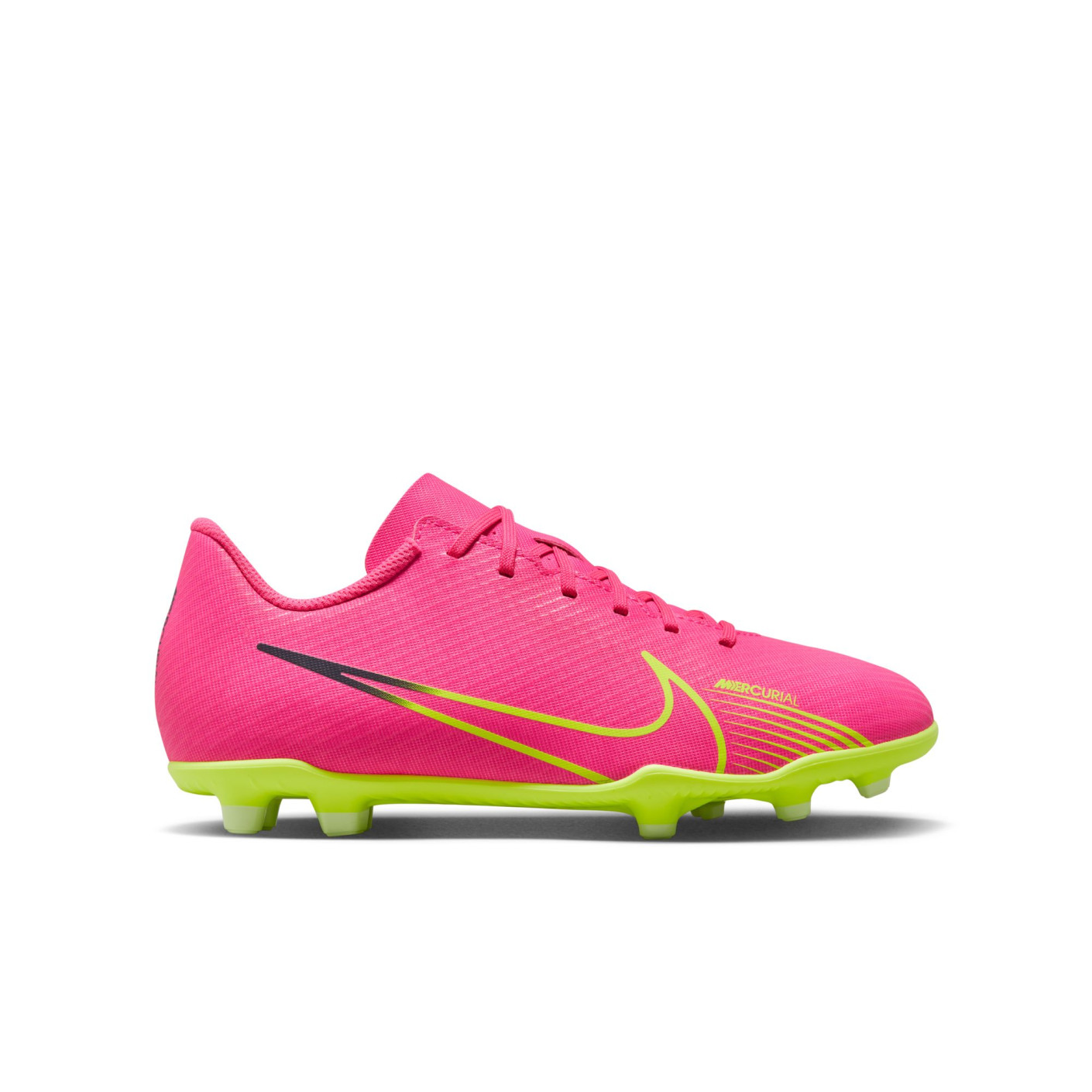 Nike Mercurial Vapor 15 Club Gras / Kunstgras Voetbalschoenen (MG) Kids Felroze Geel Lichtgroen