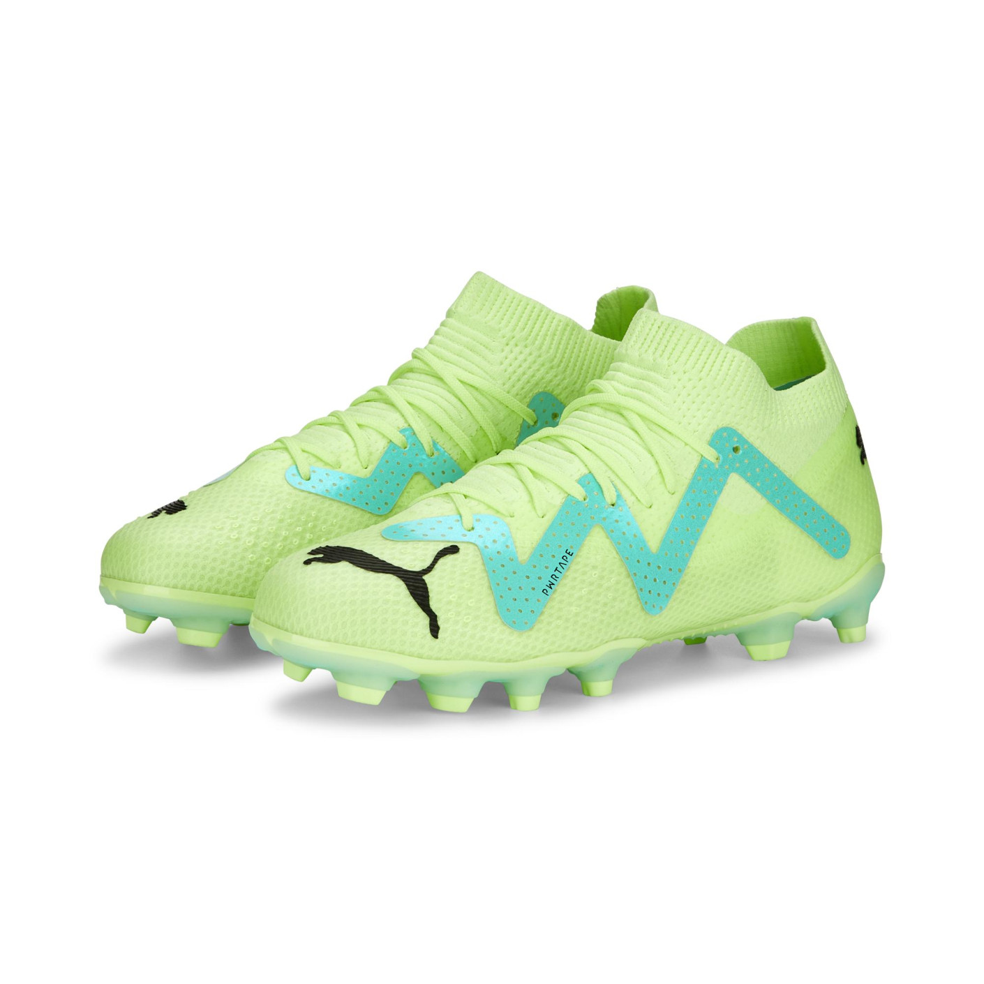 PUMA Future Pro Gazon Naturel Gazon Artificiel Chaussures de Foot (MG) Enfants Vert Clair Vert Vif Noir