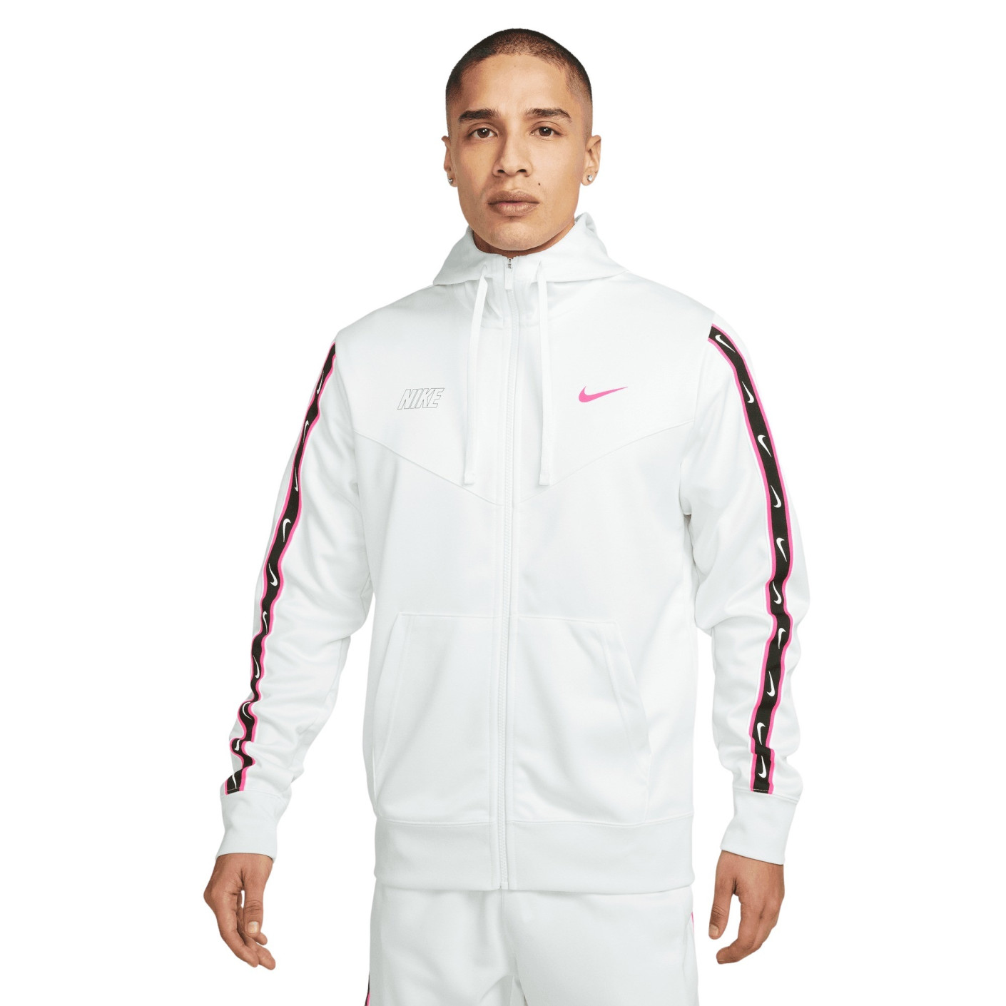 Nike Sportswear Repeat Veste Blanc Rose Noir