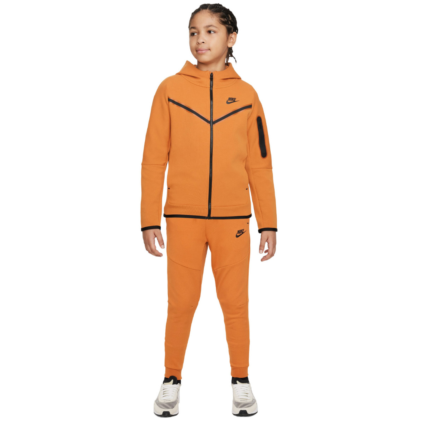Nike Tech Fleece Survetement Orange Noir Voetbalshop.be