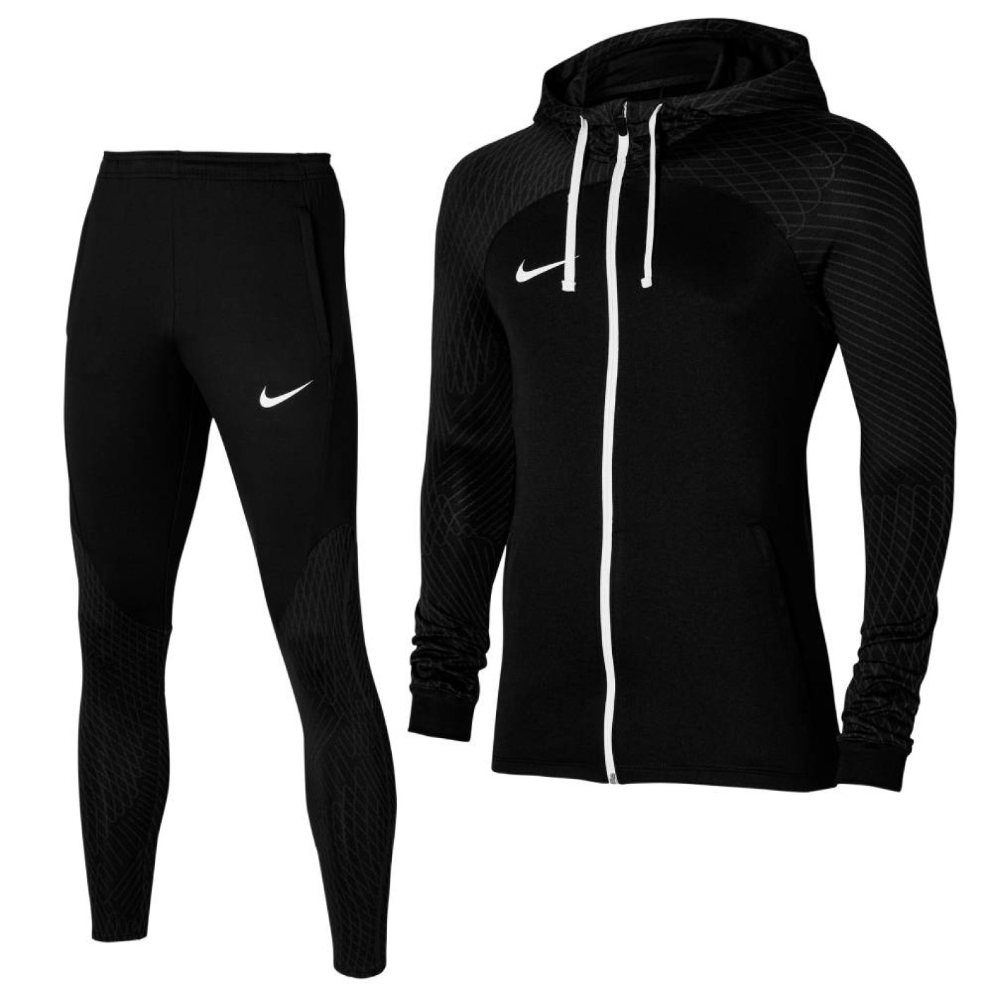 Nike Strike 23 Hooded Trainingspak Zwart Grijs Wit