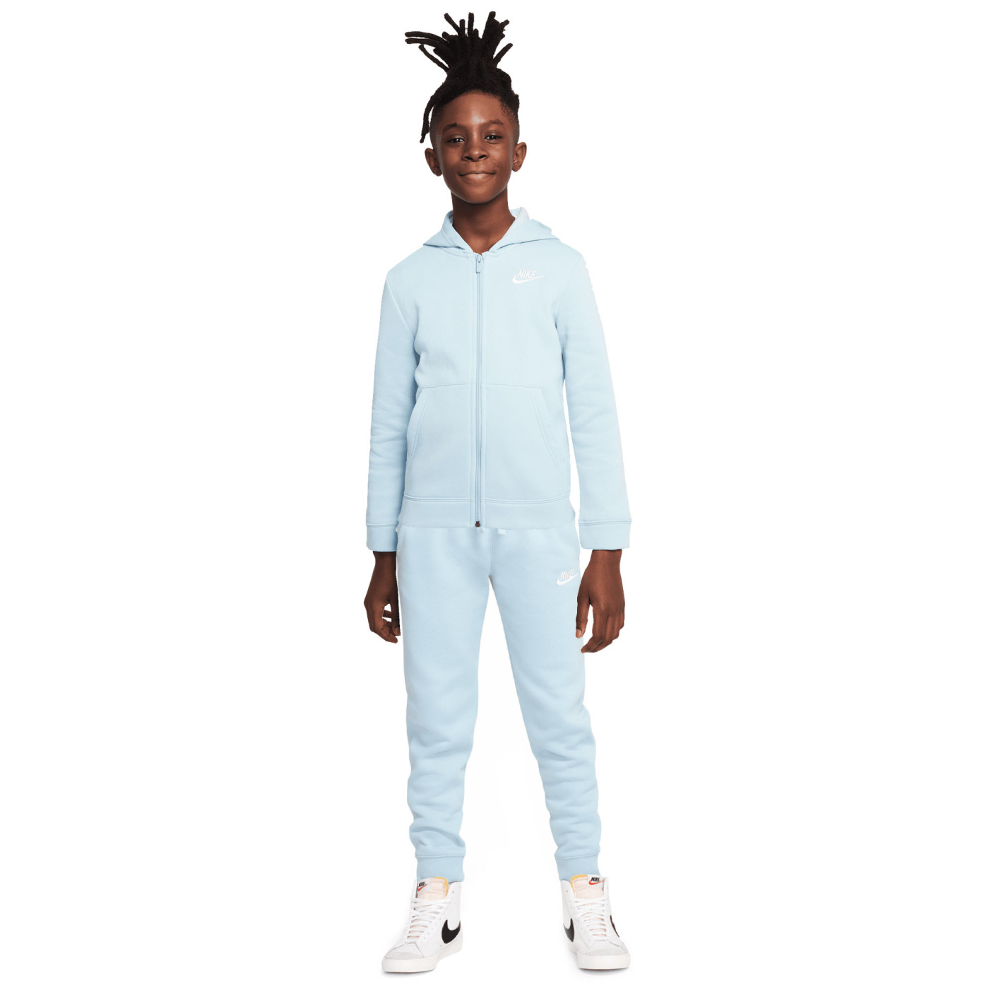 Nike Sportswear Core Surv tement Enfants Bleu Clair Blanc