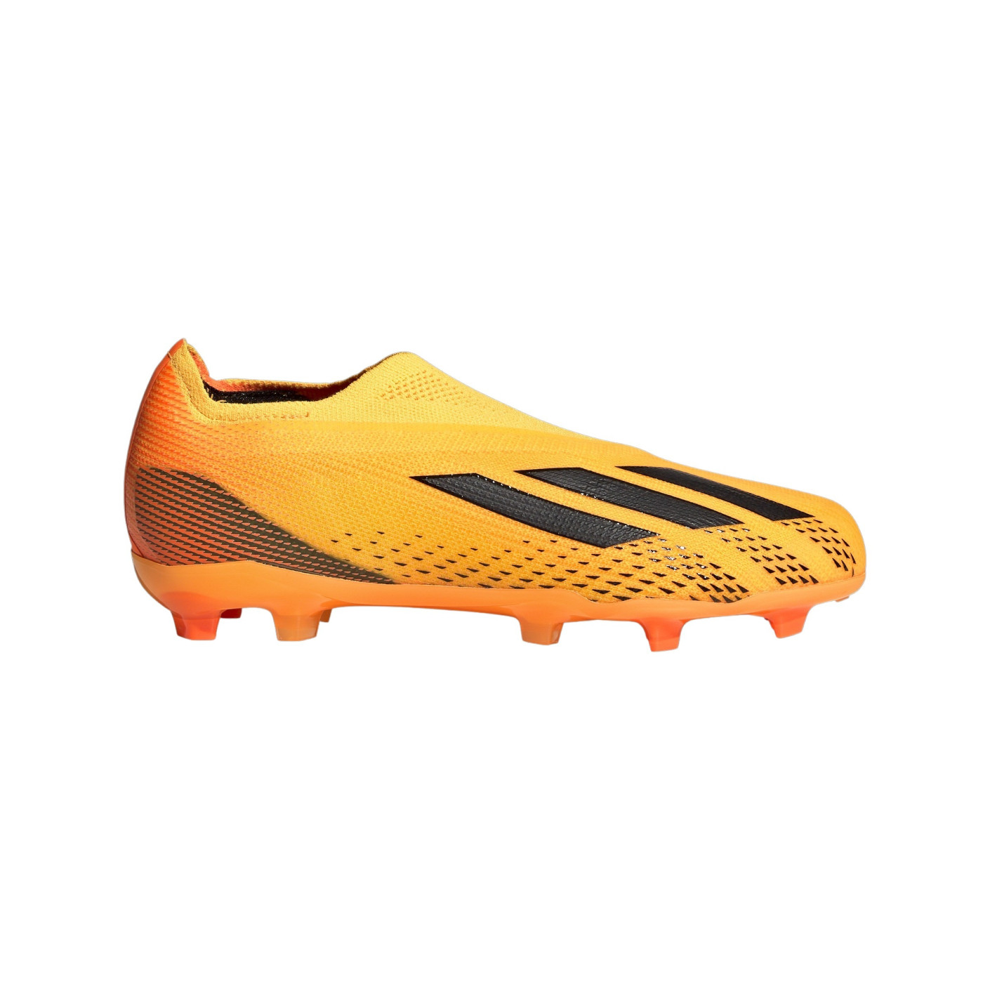 adidas X Speedportal+ Sans Lacets Gazon Naturel Chaussures de Foot (FG) Enfants Orange Noir Or