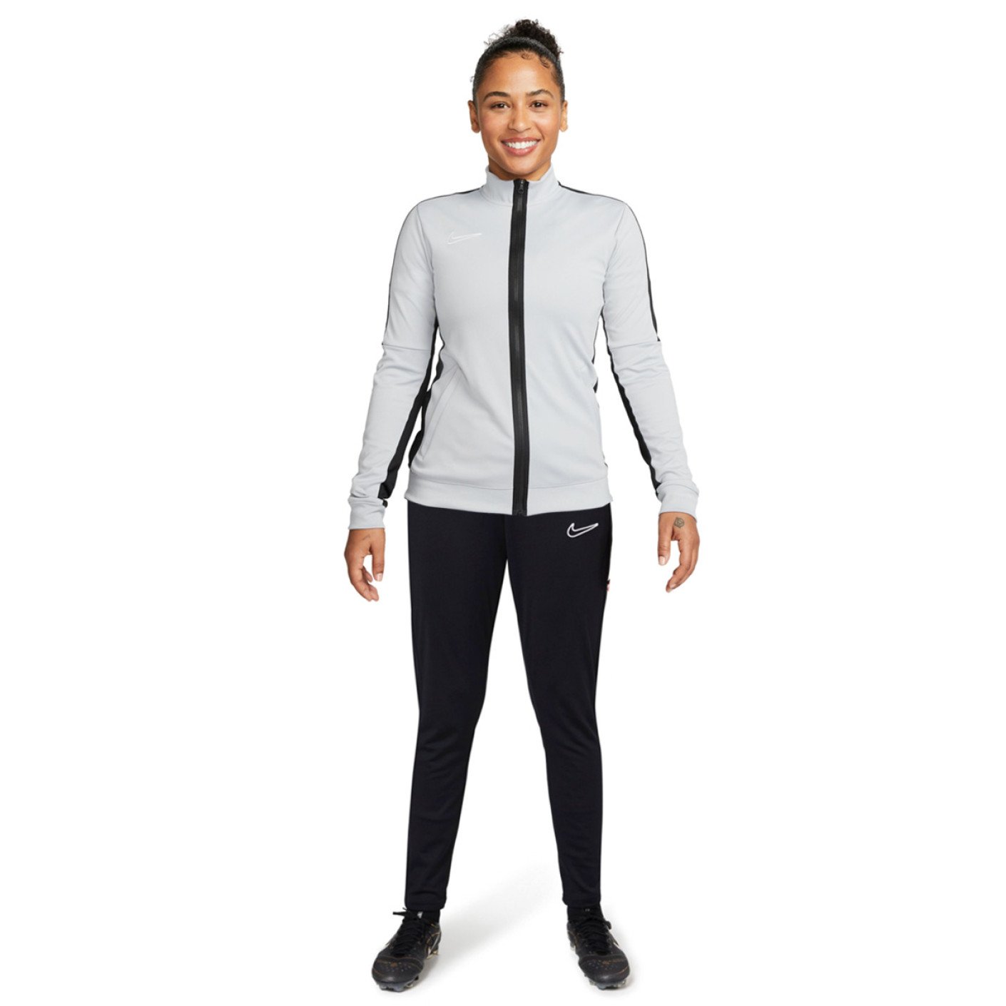 Nike Dri-FIT Academy 23 Full-Zip Trainingspak Dames Grijs Zwart Wit