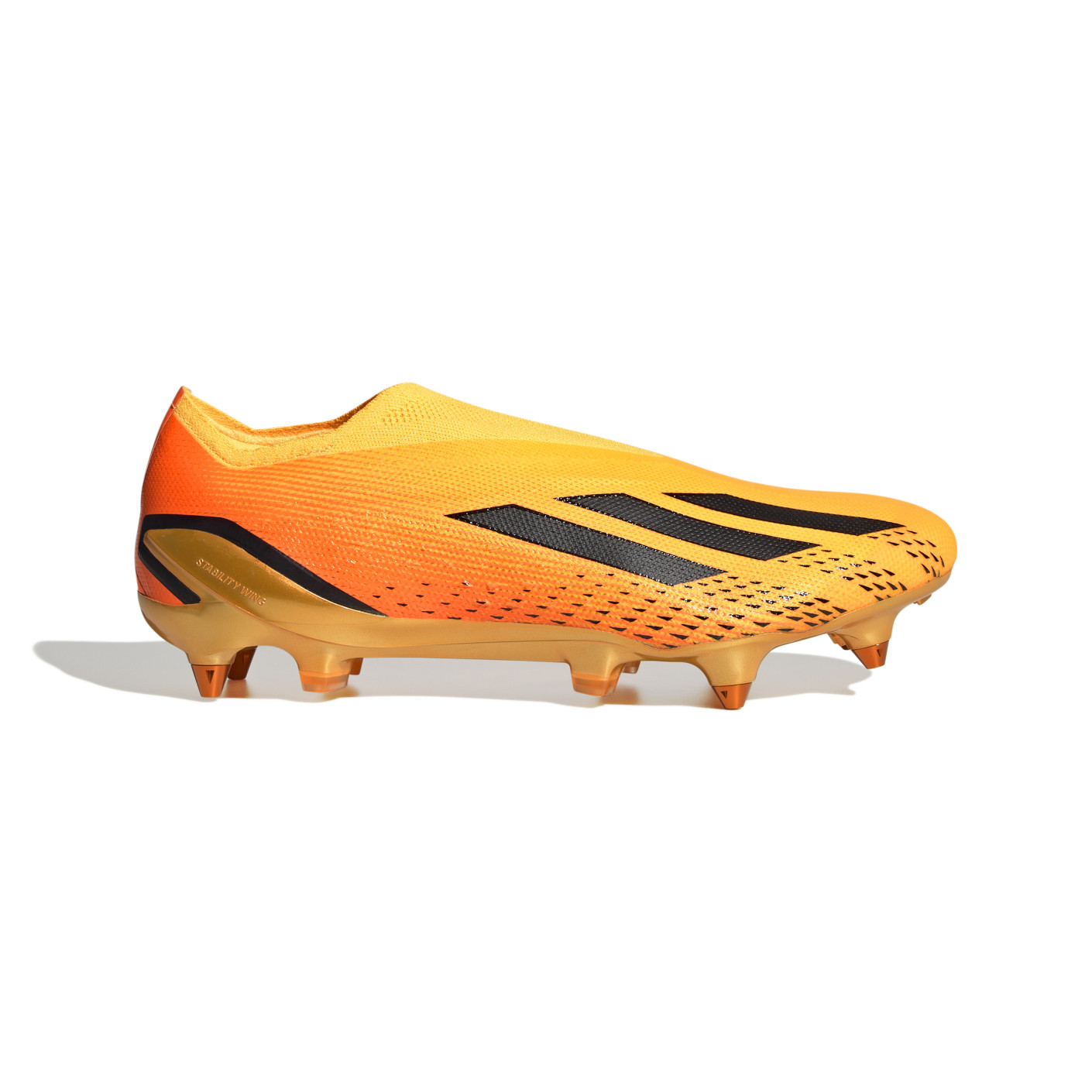 adidas X Speedportal+ Sans Lacets Crampons Vissés Chaussures de Foot (SG) Orange Noir Or