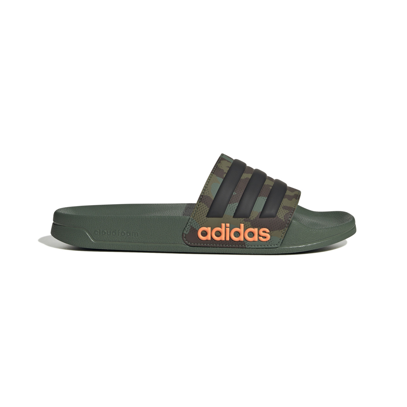 Claquettes de douche Adidas Adilette Camo Vert-Orange