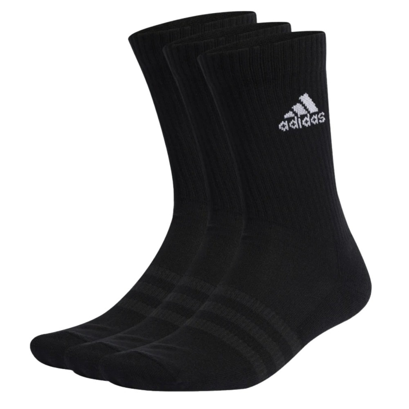 Chaussettes rembourrées Adidas, 3 paires, noires et blanches