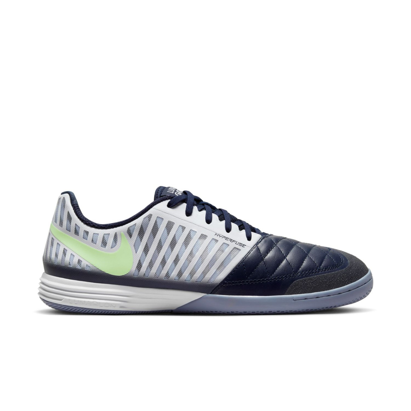 Nike Lunargato II Chaussures de Foot en Salle (IN) Bleu Foncé Argenté Vert Clair