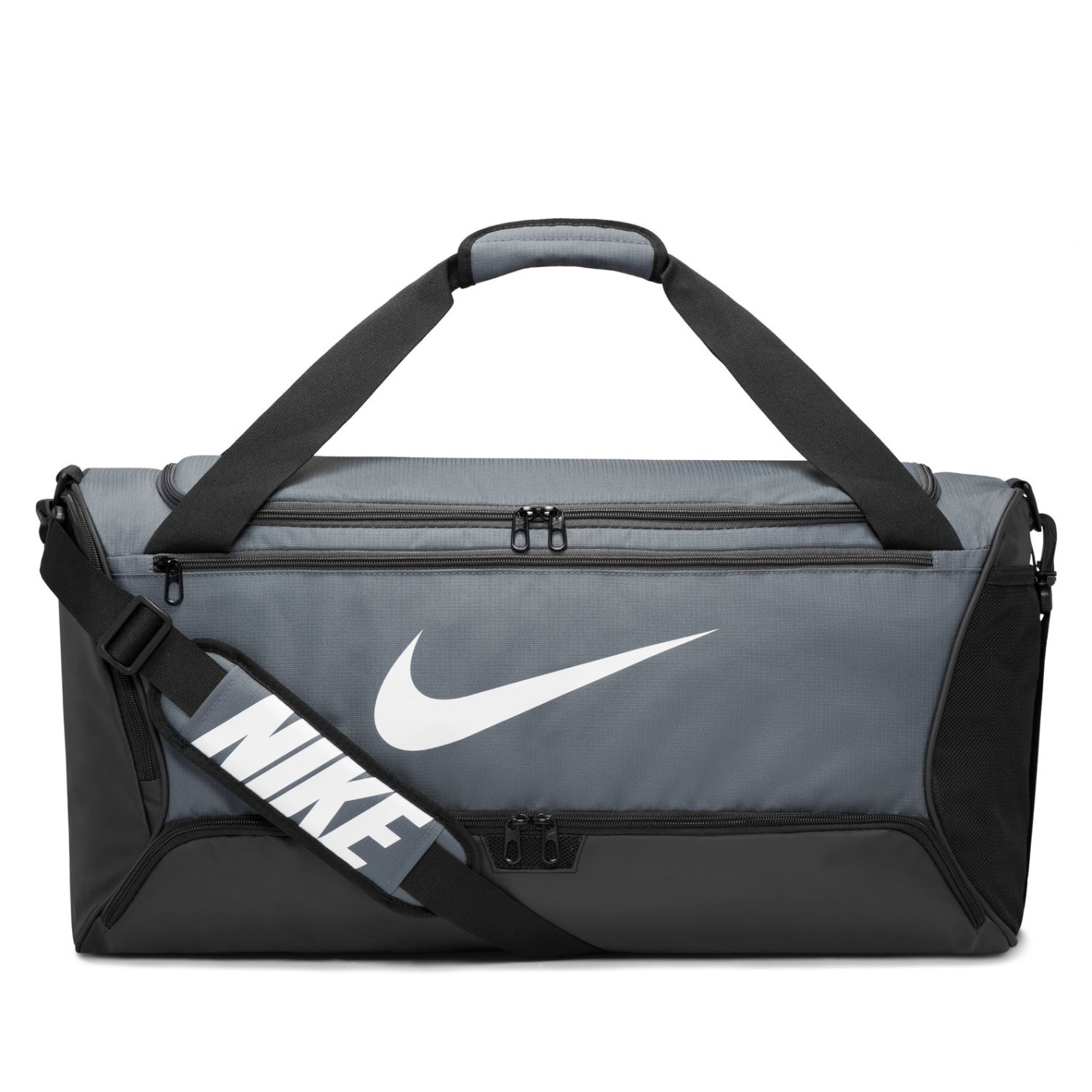 Nike Brasilia 9.5 Sac de Football Medium Gris Noir Blanc