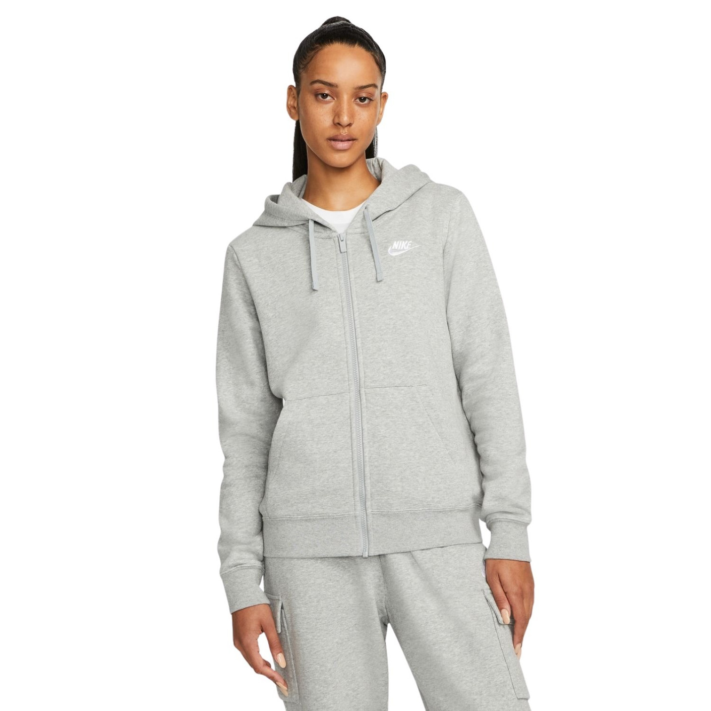 Nike Sportswear Club Fleece Vest Dames Grijs Wit