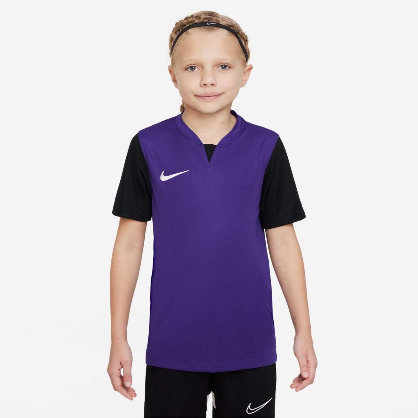Nike Dri-Fit Trophy V Trainingsshirt Kids Paars Zwart Wit