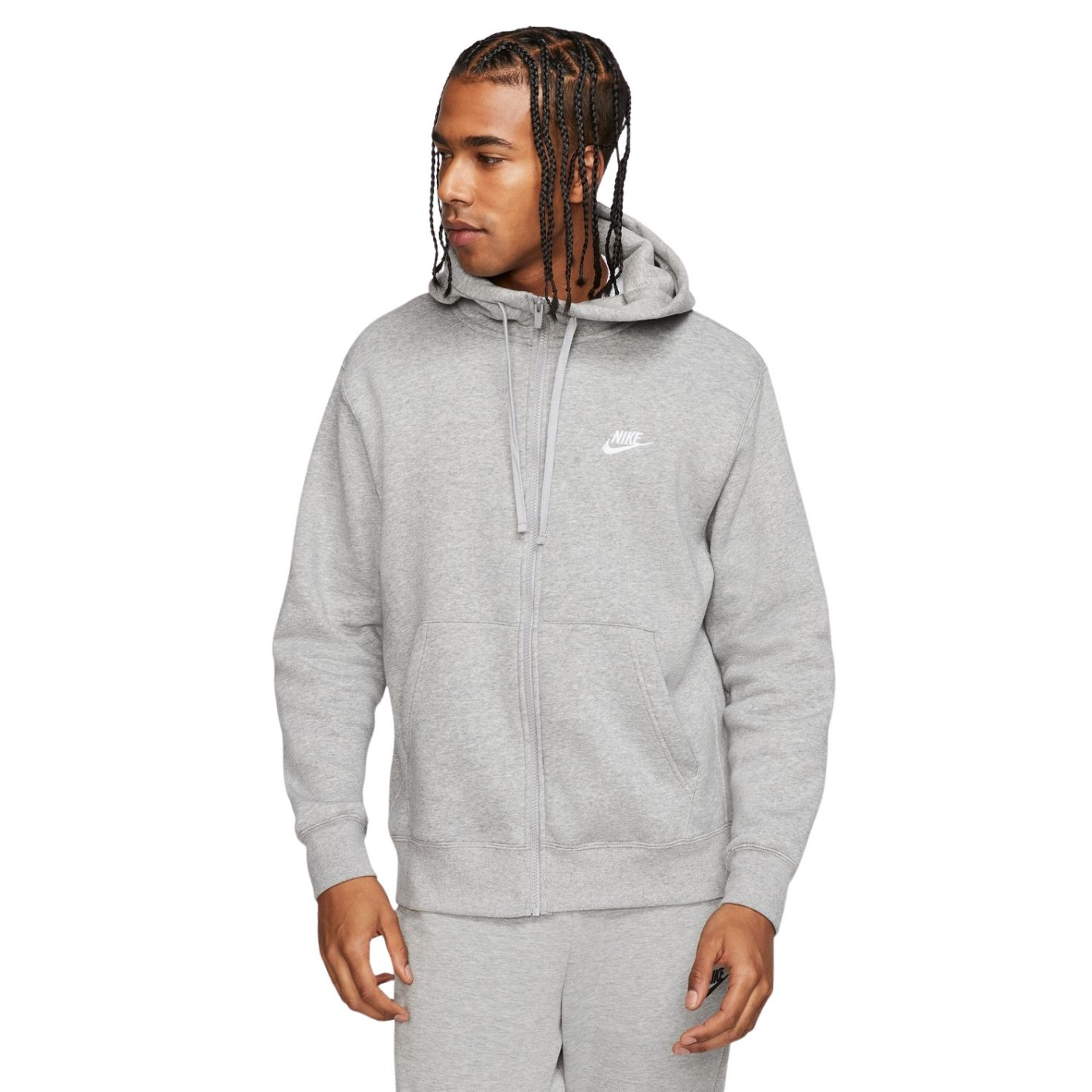 Nike Sportswear Club Fleece Veste Gris Blanc