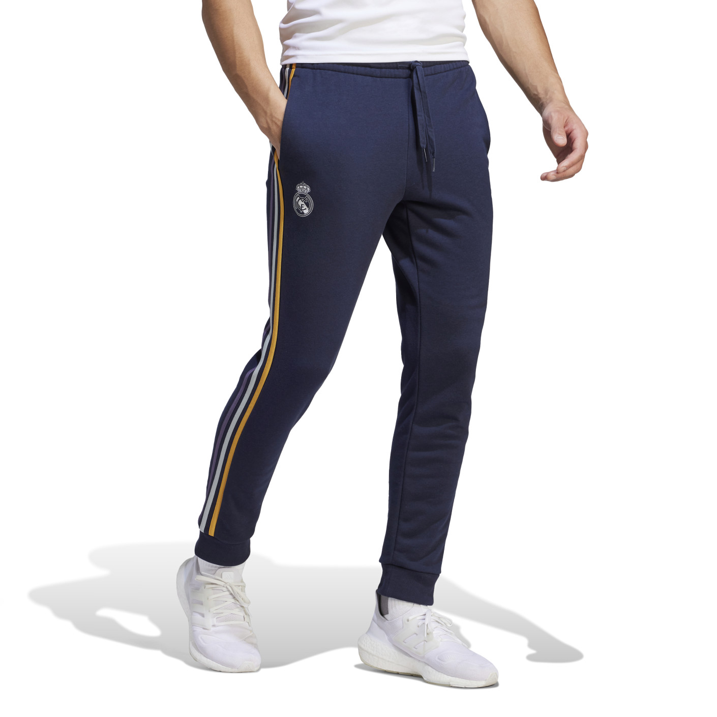 adidas Real Madrid Sweat Pantalon d'Entraînement 2023-2024 Bleu Foncé Blanc Or