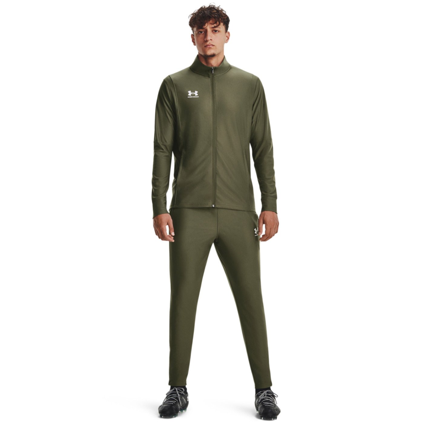 Under Armour Challenger Survêtement Full-Zip Vert Olive Blanc