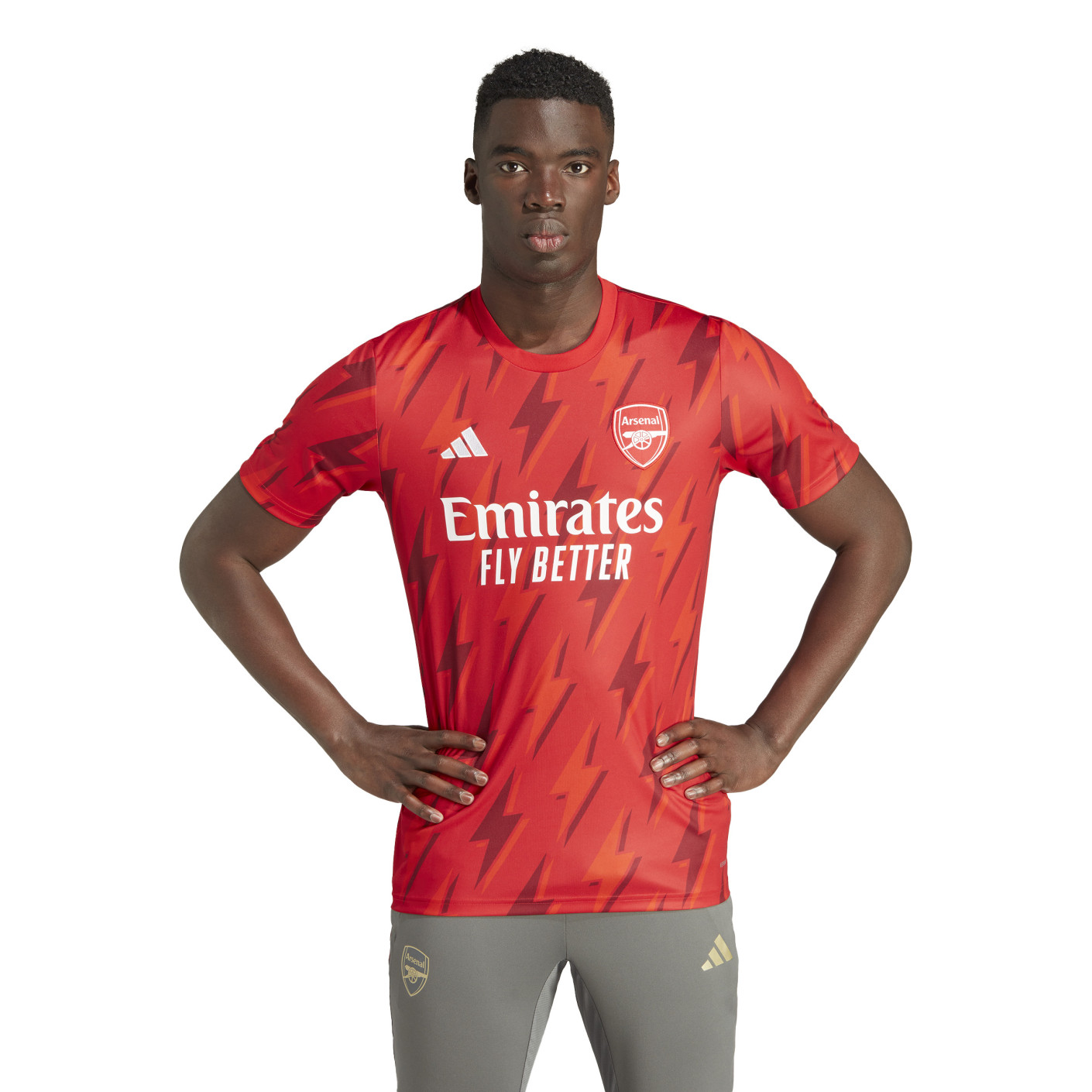 adidas Arsenal Pre-Match Maillot d'Entraînement 2023-2024 Rouge