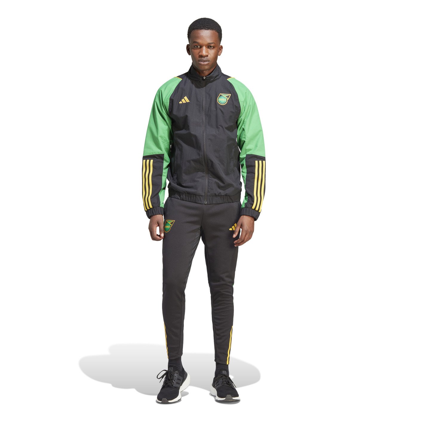 adidas Jamaica Presentatie Trainingspak 2023 2024 Zwart Groen Geel