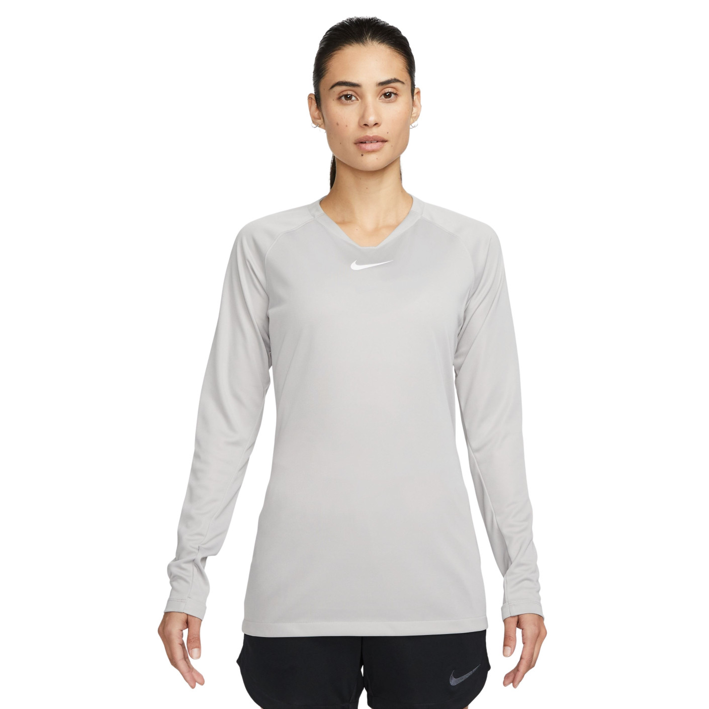 Nike Dri-Fit Park Ondershirt Lange Mouwen Dames Grijs Wit