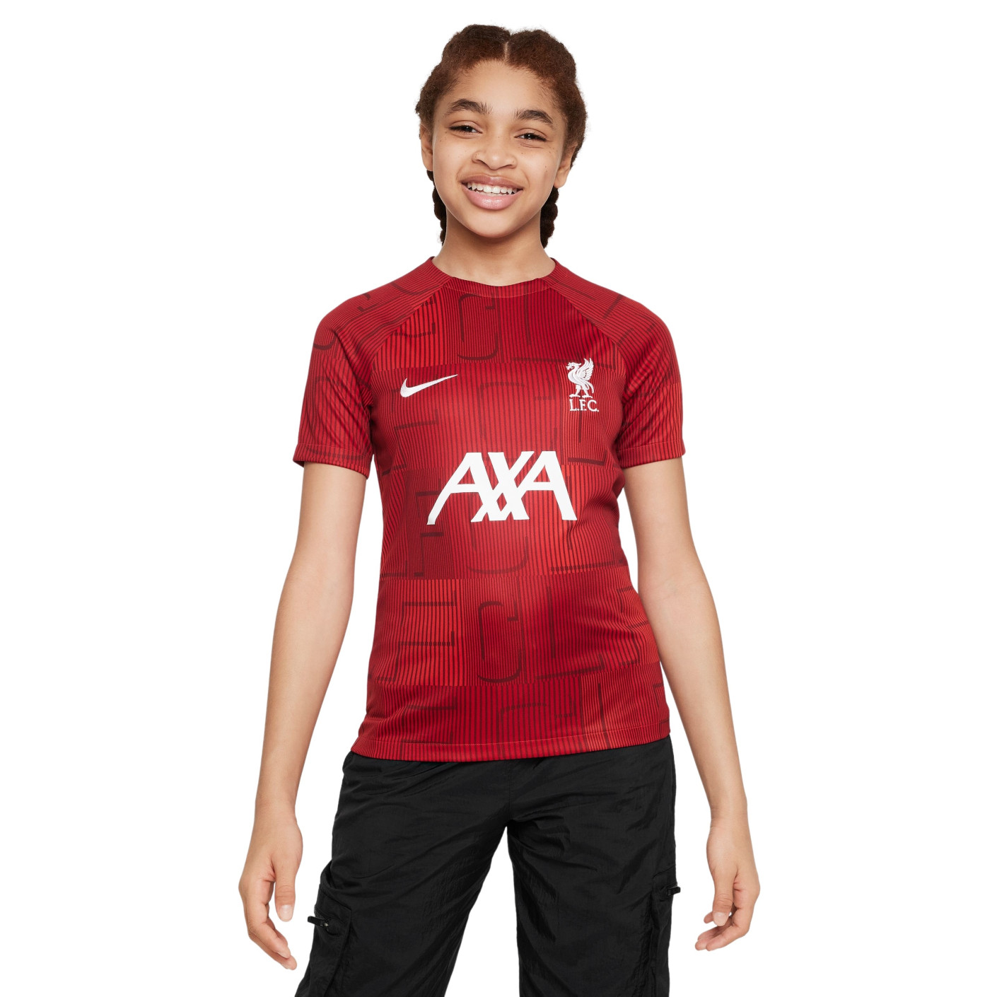 Nike Liverpool Pre-Match Trainingsshirt 2023-2024 Kids Rood Wit