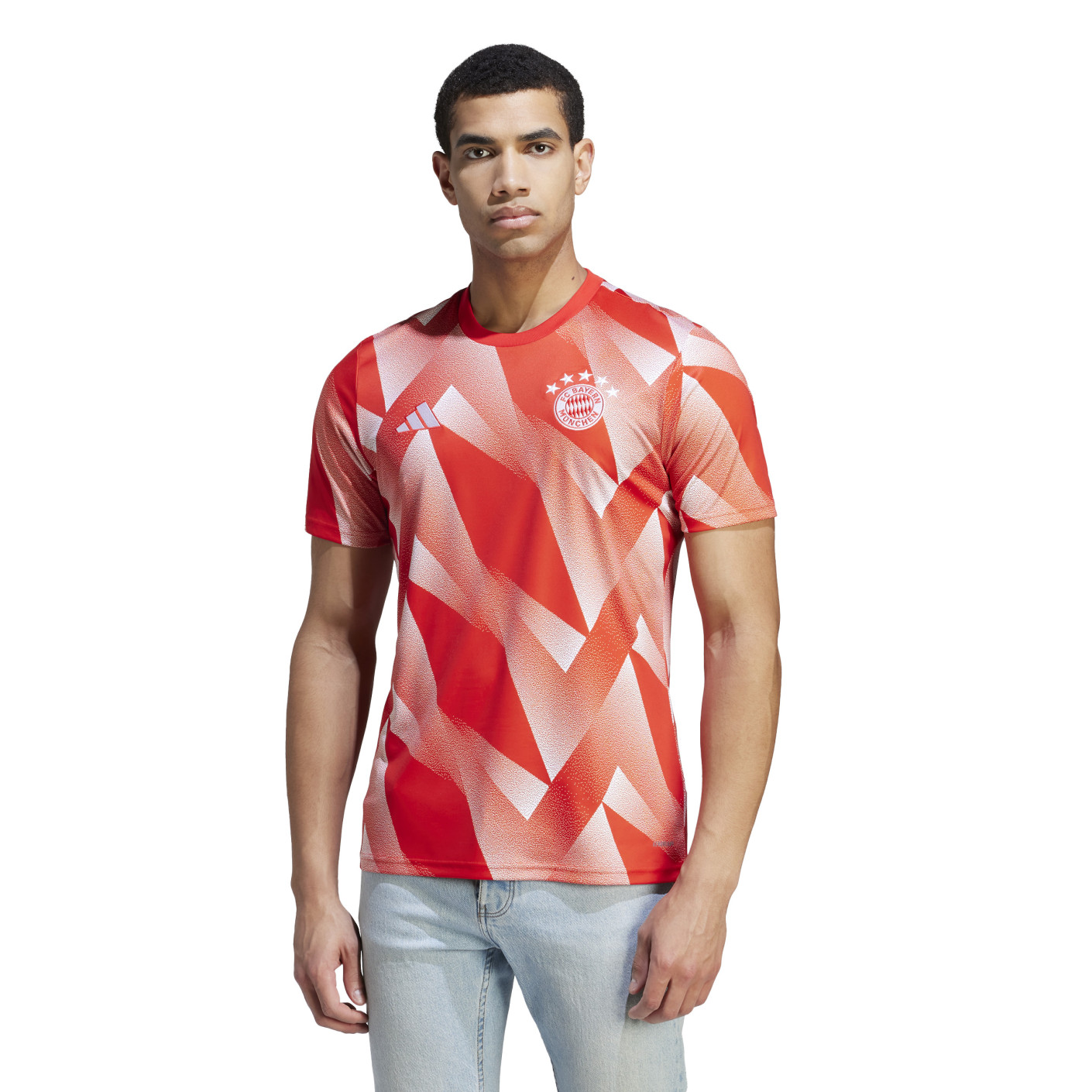 adidas Bayern Munich Pre-Match Maillot d'Entraînement 2023-2024 Rouge Blanc