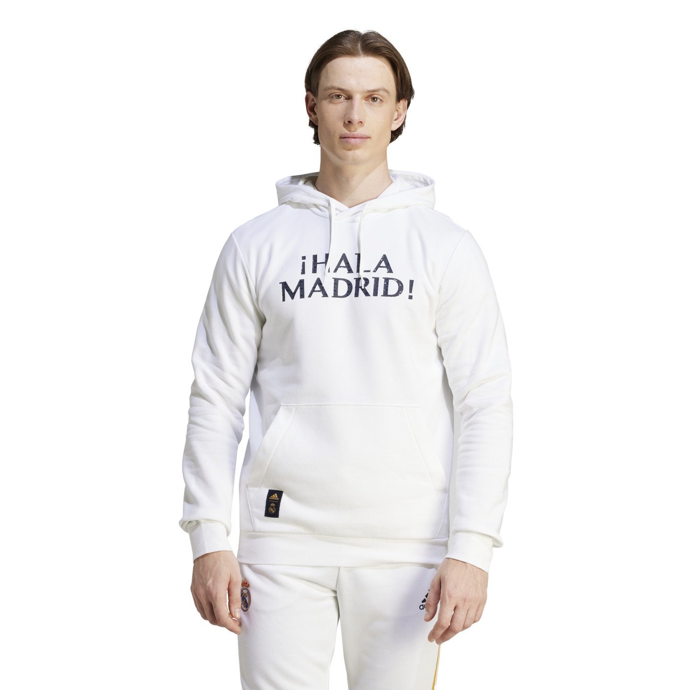 adidas Real Madrid DNA Hooded Trainingspak 2023 2024 Wit Donkerblauw Goud Voetbalshop.be