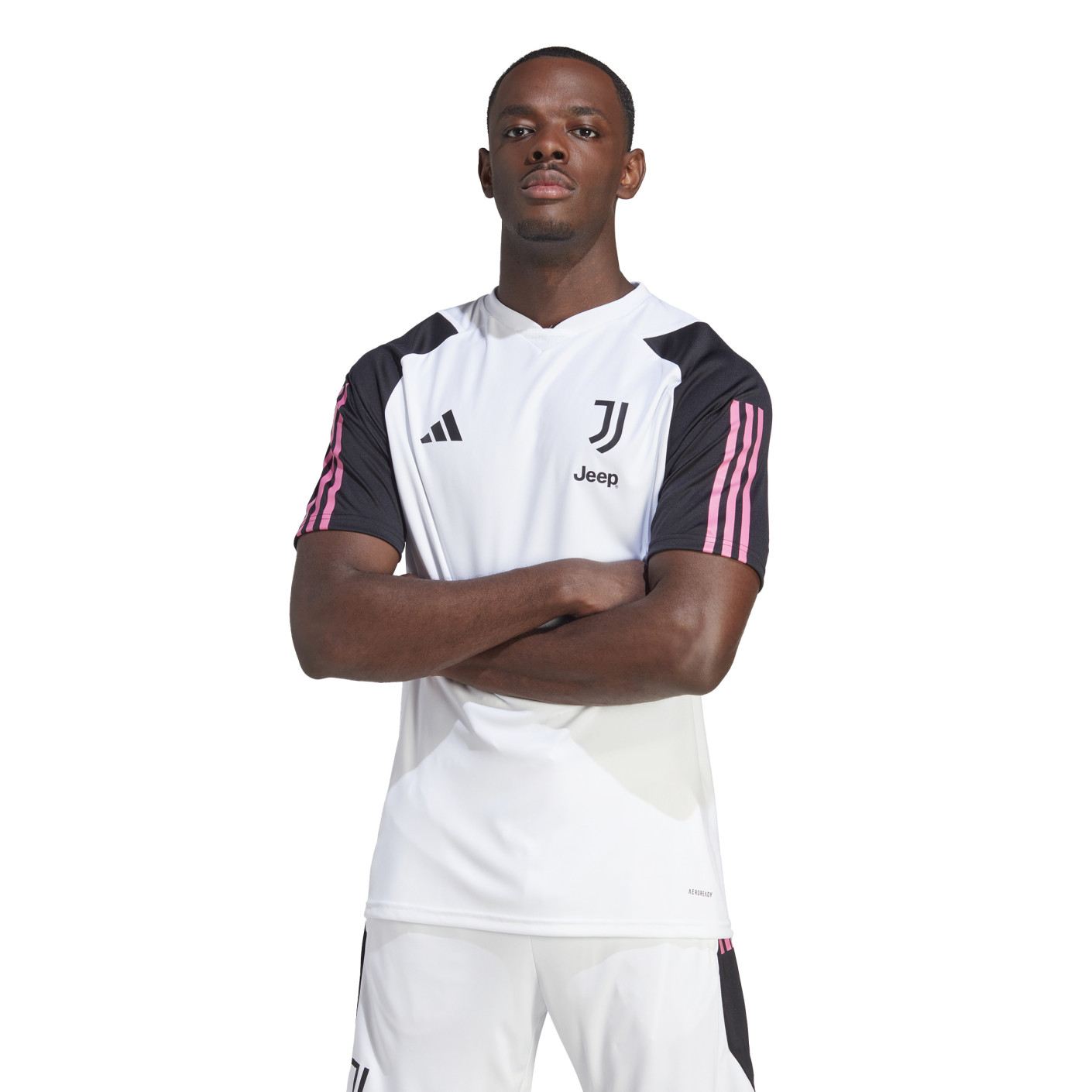 adidas Juventus Maillot d'Entraînement 2023-2024 Blanc Noir Rose