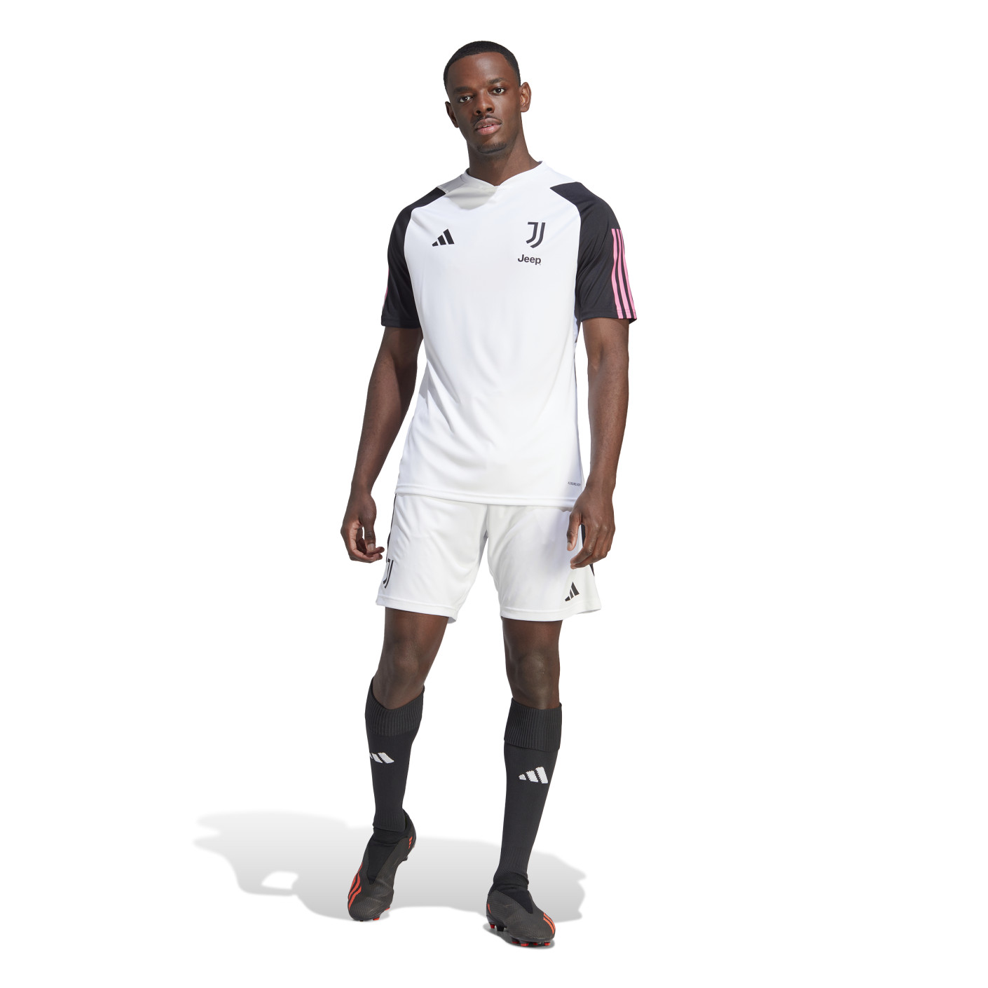 adidas Juventus Trainingsset 2023-2024 Wit Zwart Roze