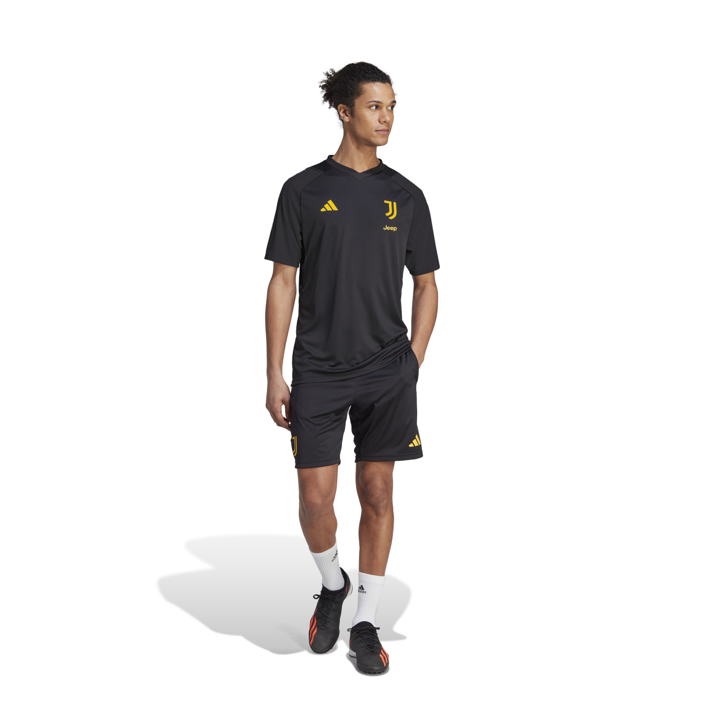 adidas Juventus Trainingsset 2023-2024 Zwart Wit Geel