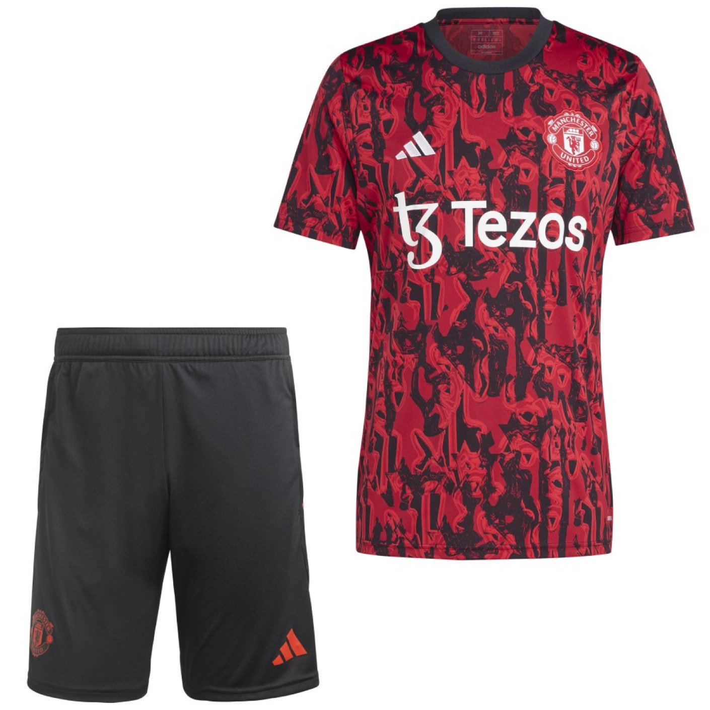 adidas Manchester United Pre-Match Ensemble Training 2023-2024 Rouge Noir Vert Clair