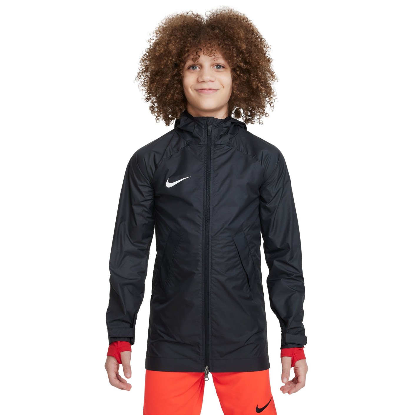 Nike Academy Pro Regenjack Kids Zwart Wit