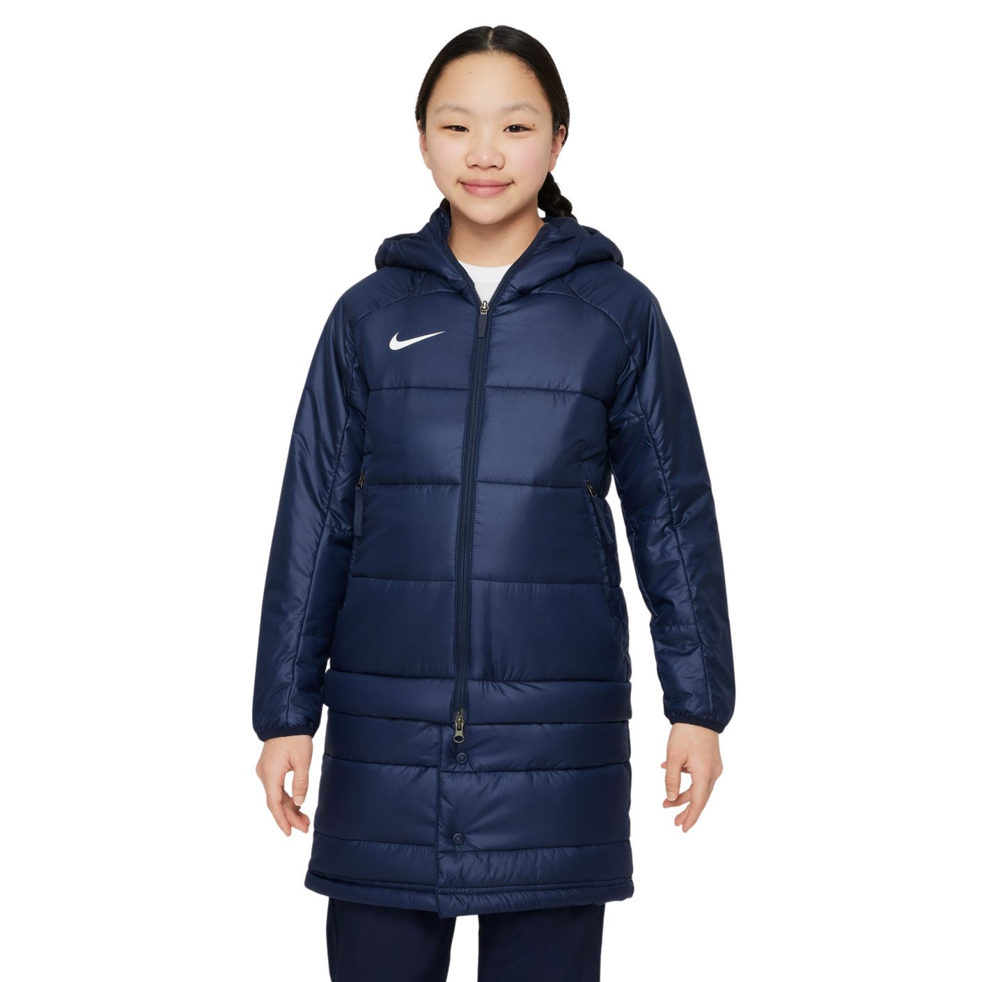 Nike Therma-Fit Academy Pro 2In1 Winterjas Kids Donkerblauw Wit