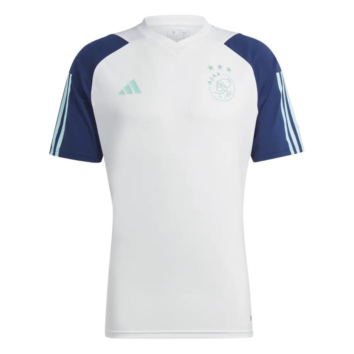 adidas Ajax Maillot d'Entraînement 2023-2024 Enfants Blanc Bleu Foncé Bleu Clair