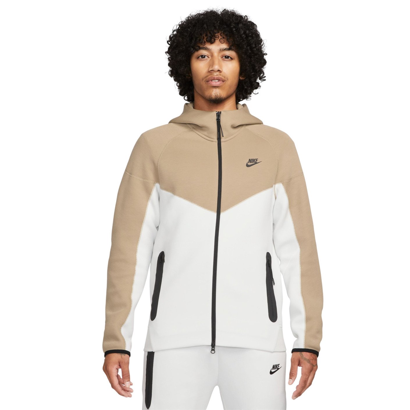 Nike Tech Fleece Sportswear Vest Wit Beige Zwart