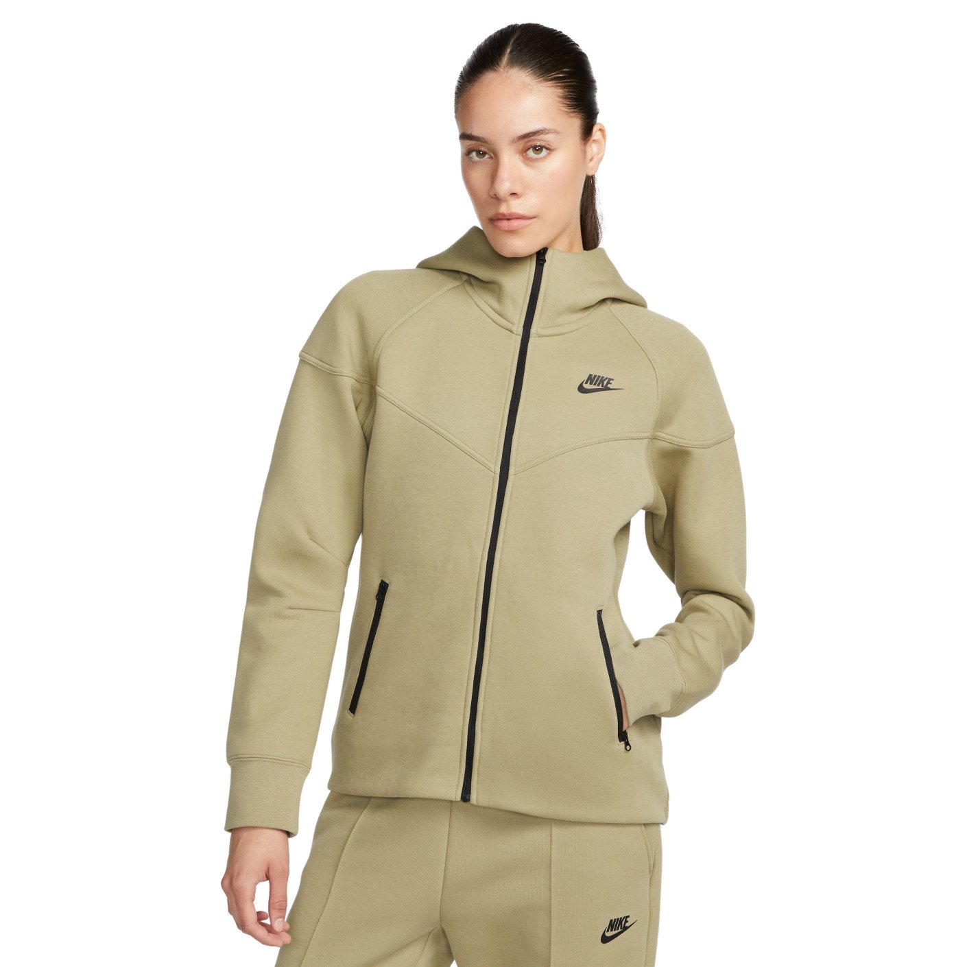 Nike Tech Fleece Sportswear Veste Femmes Marron Clair Noir Voetbalshop.be