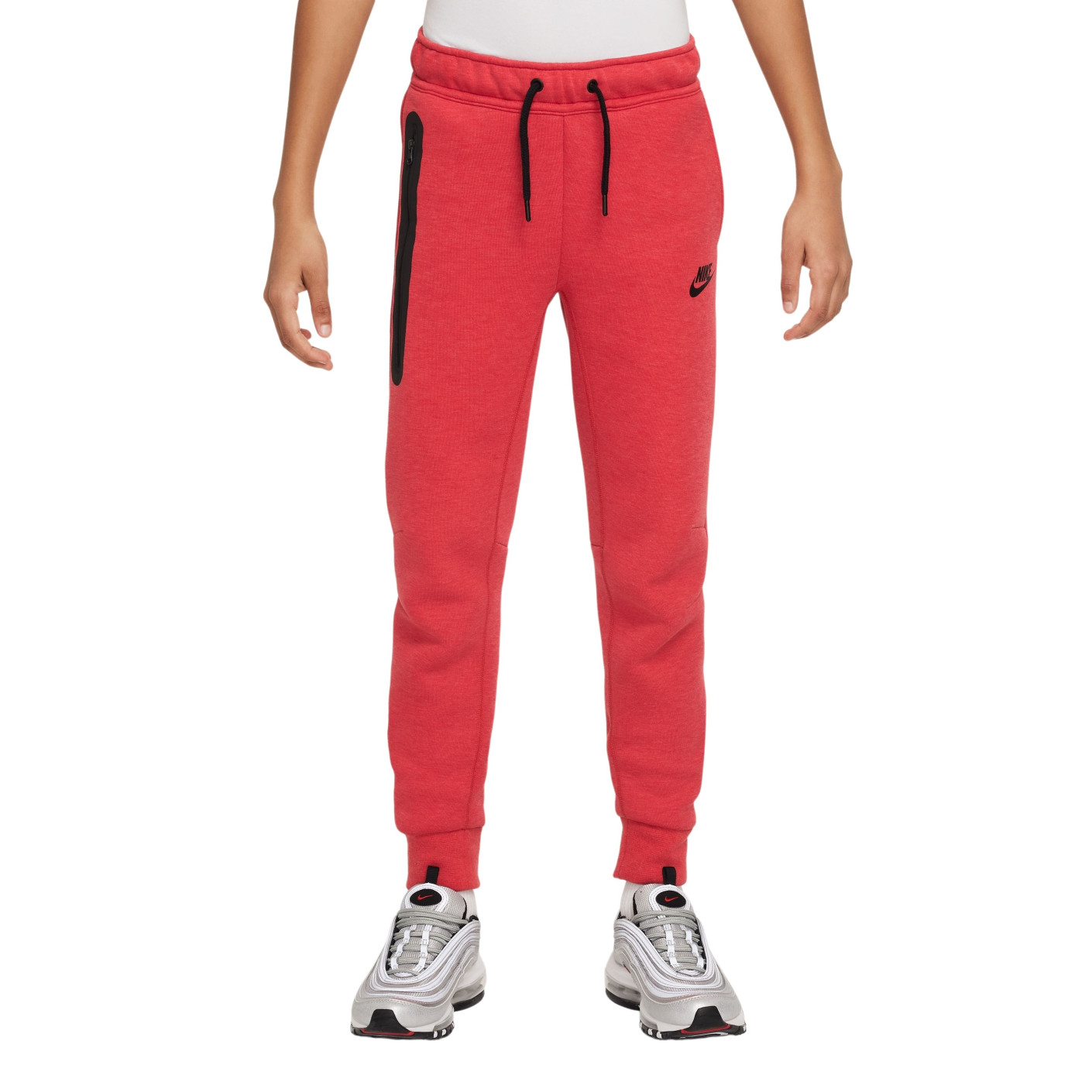 Nike Tech Fleece Sportswear Pantalon de Jogging Enfants Rouge Noir