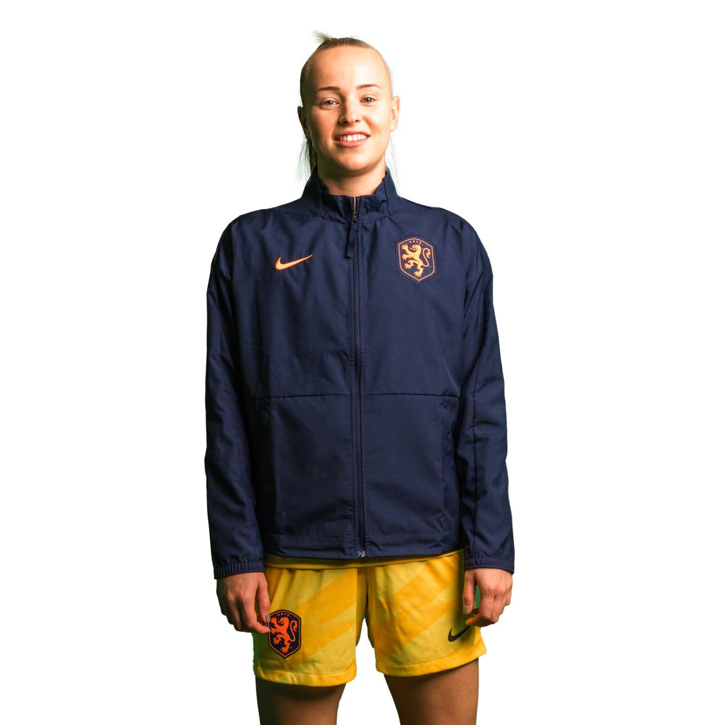 Nike Nederland Anthem Trainingsjack 2023-2025 Dames Donkerblauw Oranje