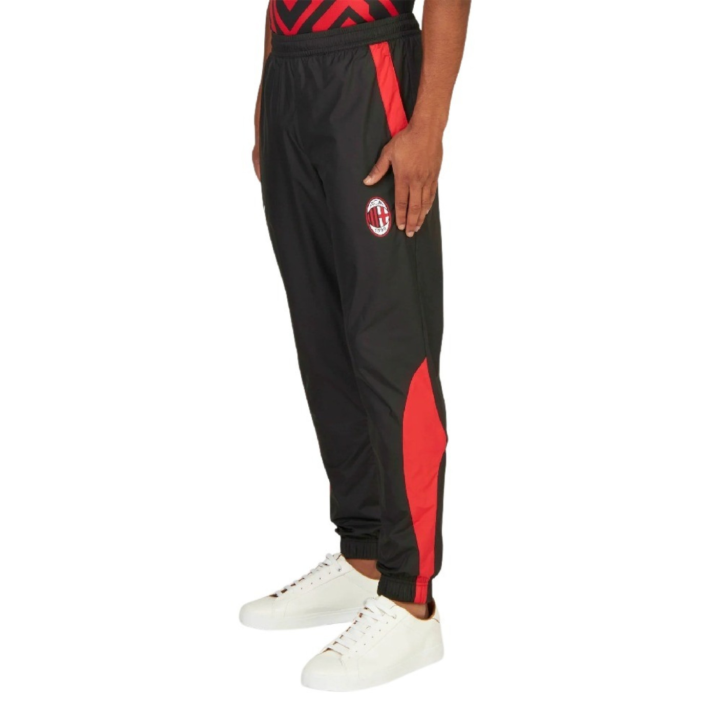 PUMA AC Milan Pre Match Pantalon d Entra nement Woven 2023 2024 Noir Rouge