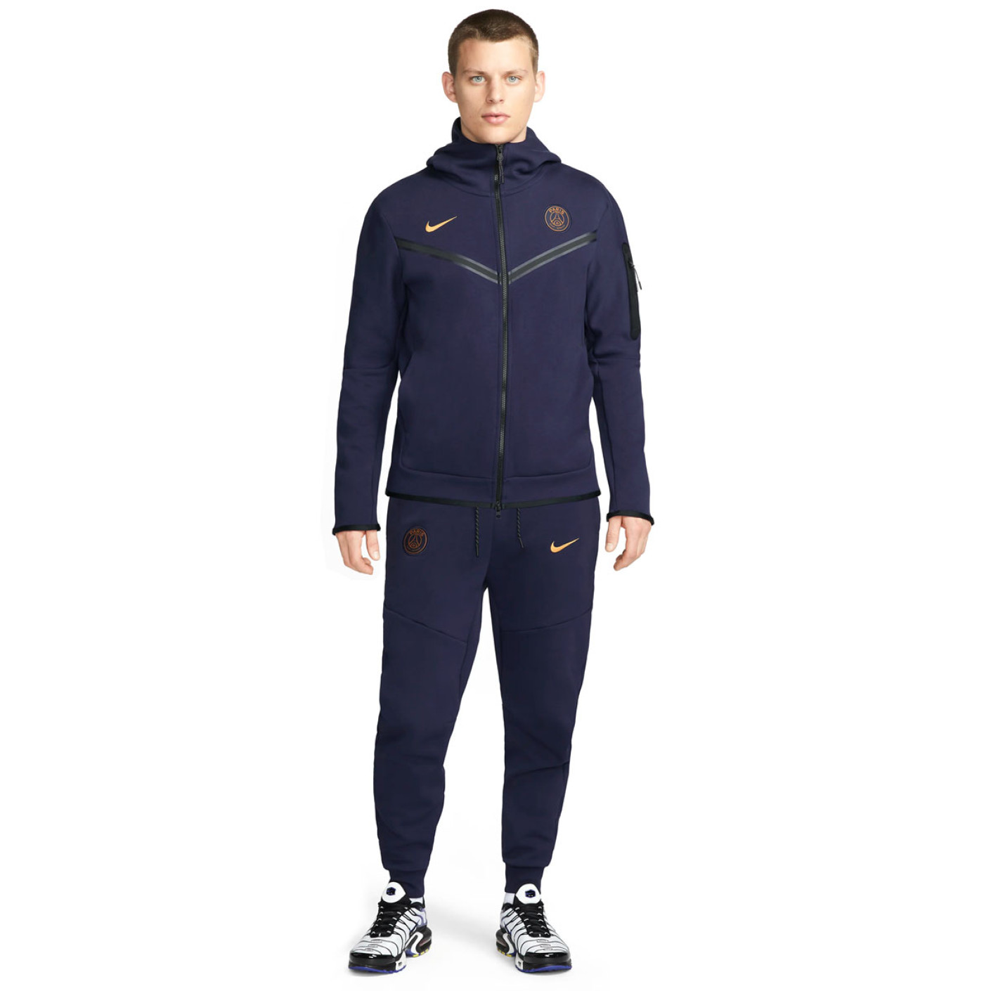 Nike tech fleece trainingspak store donkerblauw
