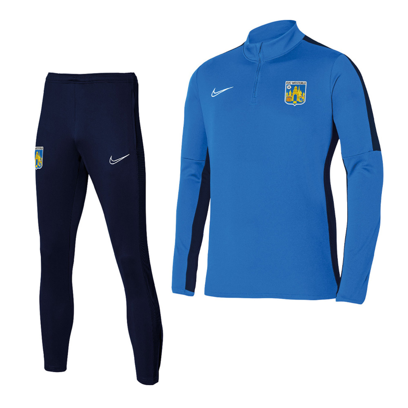Nike KVC Westerlo Trainingspak 1/4-Zip 2023-2024 Kids Blauw Donkerblauw