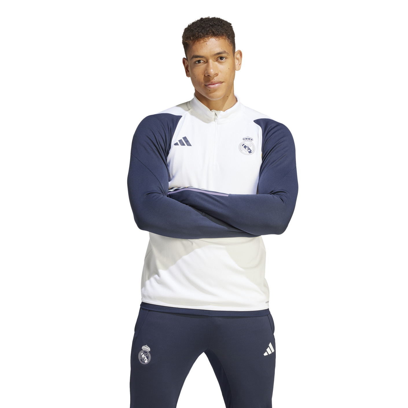 Haut de survetement real madrid sales