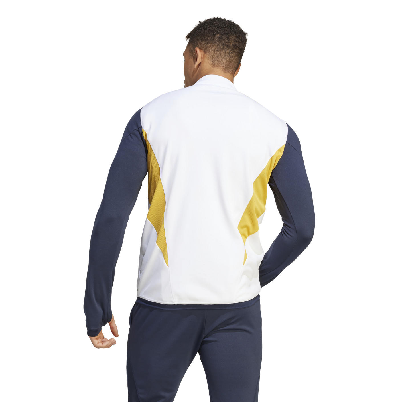 adidas Real Madrid Trainingstrui 1 4 Zip 2023 2024 Wit Donkerblauw Goud Voetbalshop.be