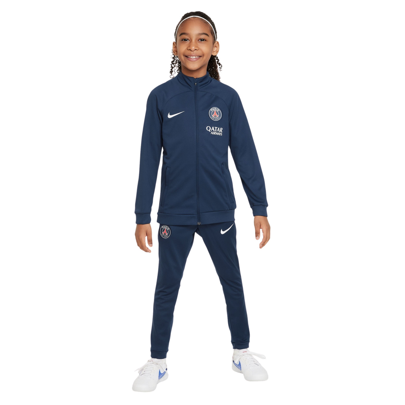 Nike Paris Saint Germain Academy Pro Trainingspak Full Zip 2023 2024 Kids Donkerblauw Wit
