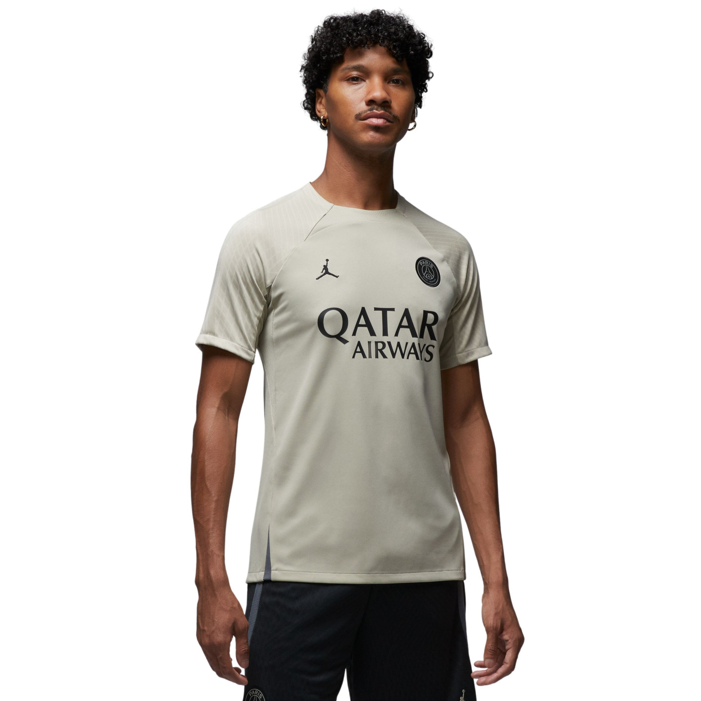 Nike Paris Saint-Germain X Jordan Strike Trainingsshirt 2023-2024 Beige Grijs Zwart